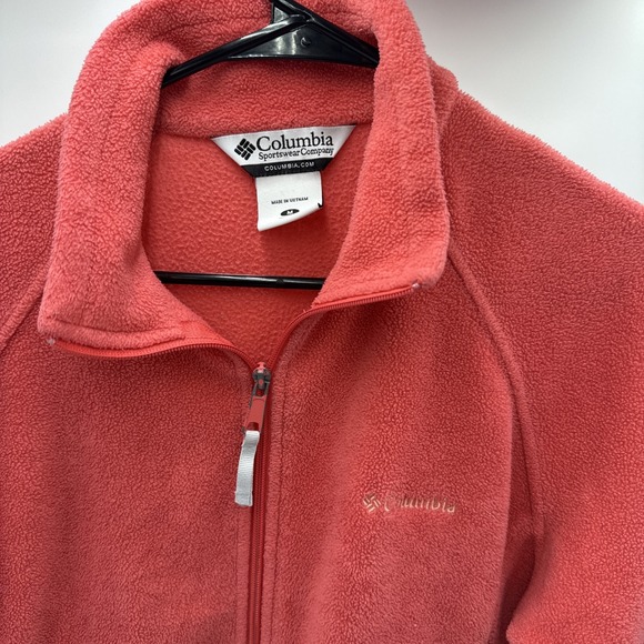 Columbia Jackets & Blazers - Columbia Women's Fleece Full Zip Long Sleeve Jacket Size Medium Coral In Color